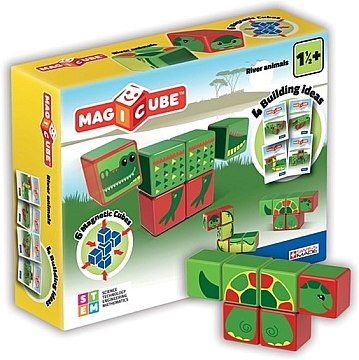 

Магнитные кубики "Magicube River Animals", 6 кубиков - Geomag (20-870883)