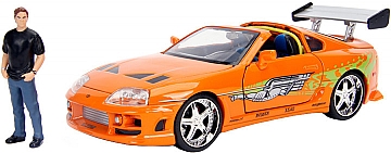 

Машина металлическая "Форсаж" Toyota Supra 1995 с фигуркой Брайана, 1:24 - Jada (20-941283)