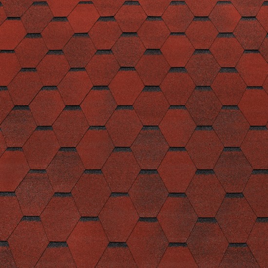 

Битумная черепица TEGOLA TOP SHINGLE SMALTO Красная
