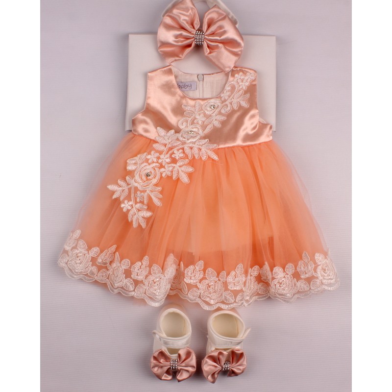 

Подарочныйковий Комплект 3 од. для девочки BIBABY 67014 56 см персиковый (166574)