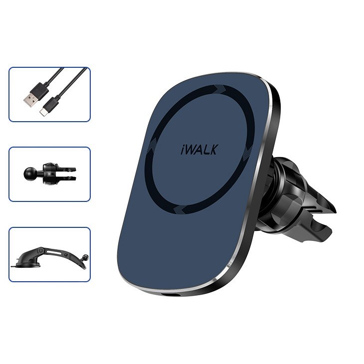 

Беспроводное автомобильное зарядное устройство iWalk Lucanus Air Mag Black