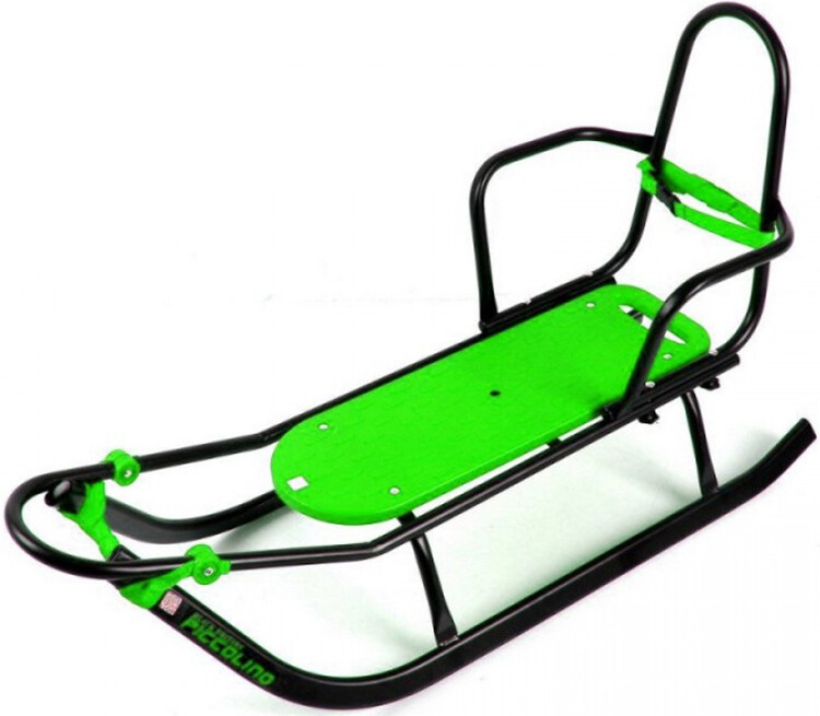 

Санки із спинкою Adbor Piccolino Black Edition Green