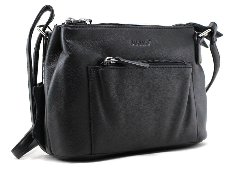 

Женская кожаная сумка cross-body Buono (08-10977 black) черный