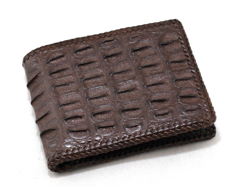 

Кошелек мужской из кожи крокодила (crm-21301 Brown) черный