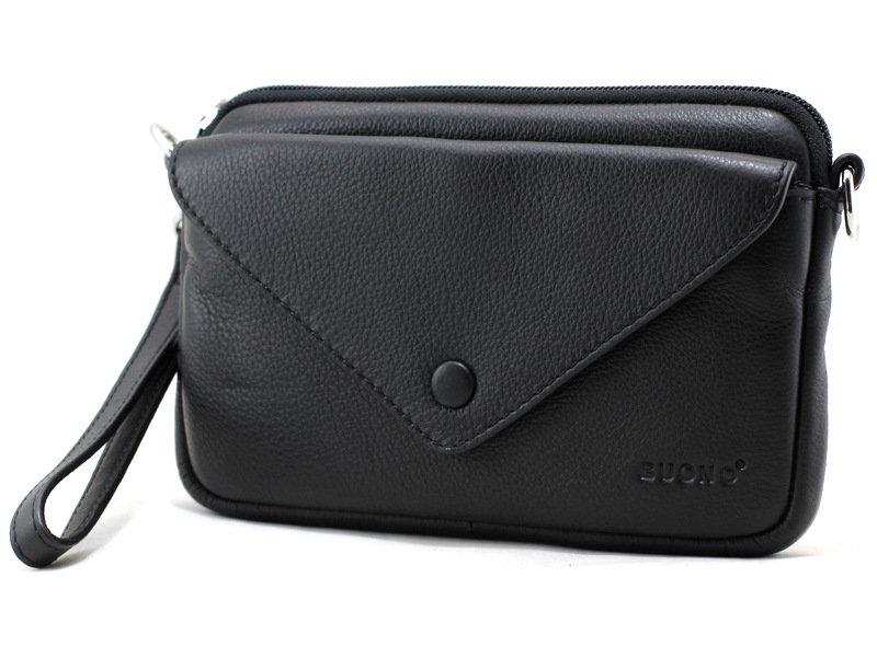 

Женская кожаная сумка cross-body Buono (012-2512 black) черный