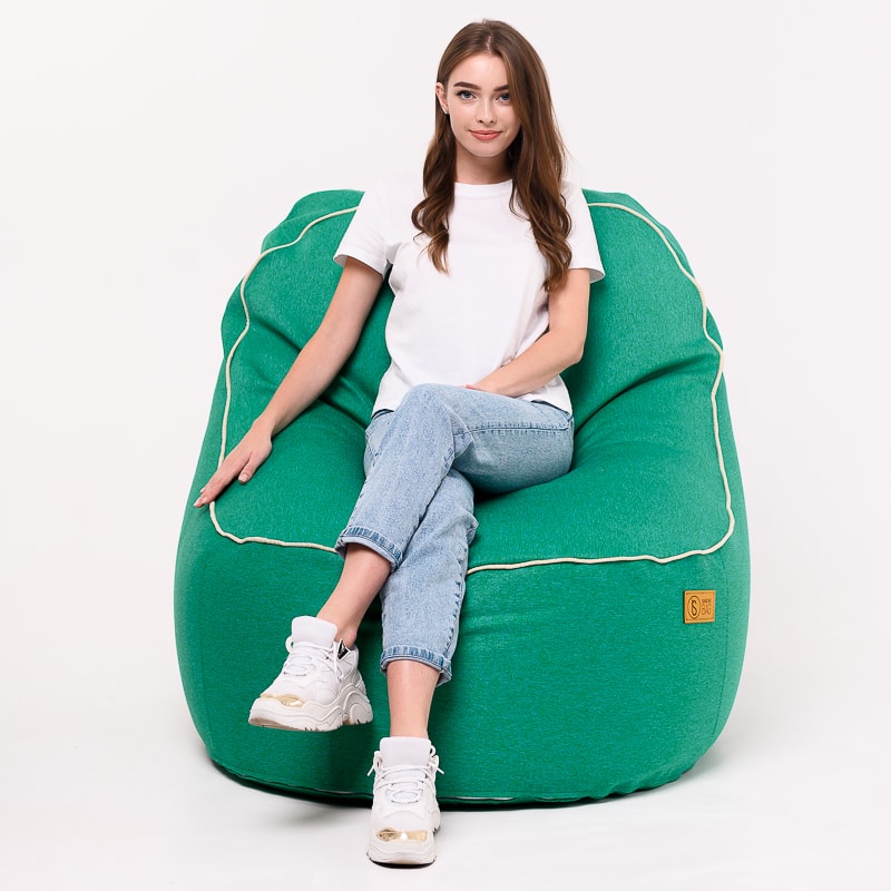 

Кресло мешок BIG Premium SanchoBAG, материал Велюр, цвет Зеленый