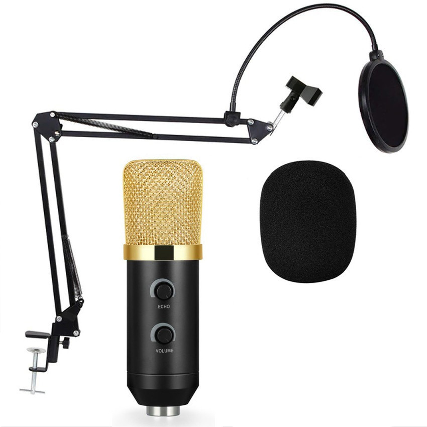 

Микрофон студийный RIAS M800U со стойкой и ветрозащитой Black-Gold (3_5709)