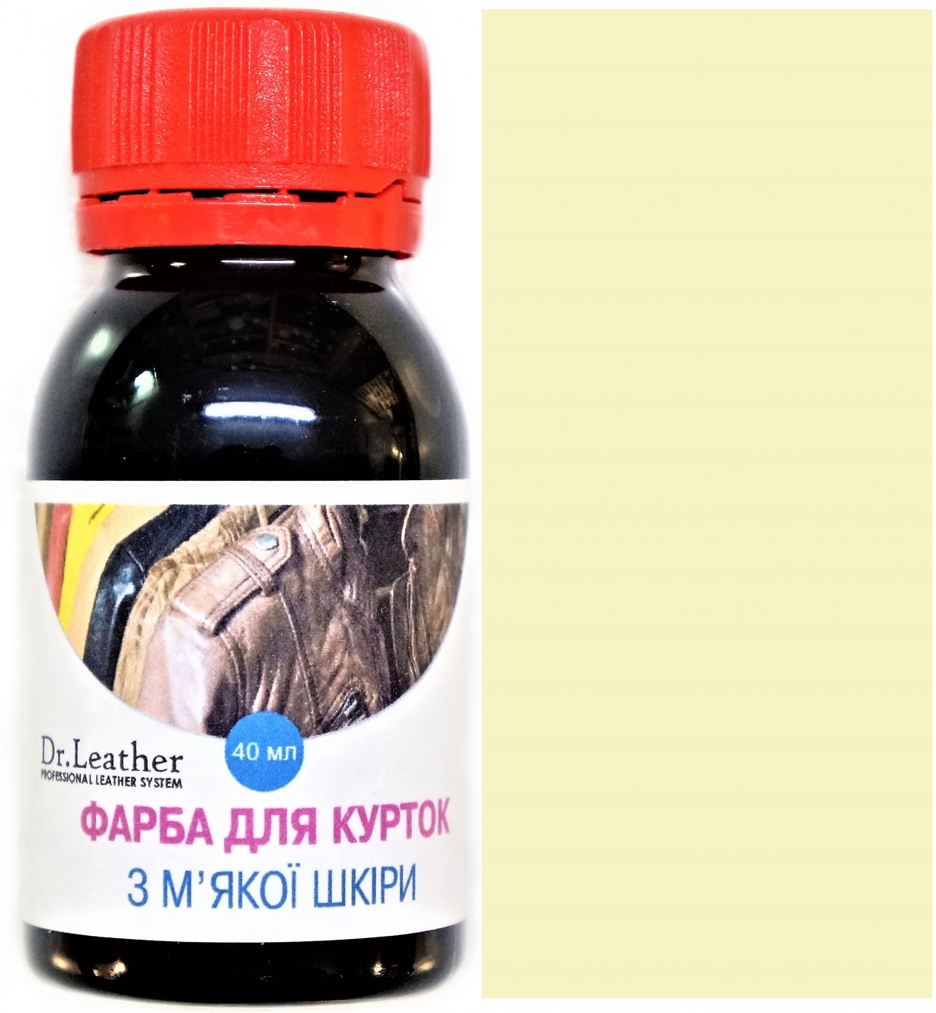 

Фарба для м'якої шкіри DrLeather Touch Up Pigment 40мл Слонова кістка