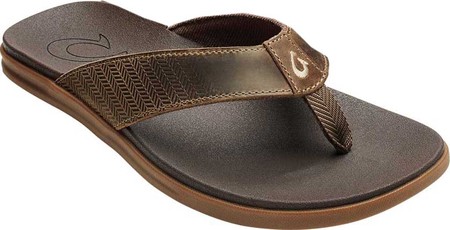 

Мужские вьетнамки, сланцы OluKai Alania Flip Flop Mustang/Dark Wood Nubuck 47