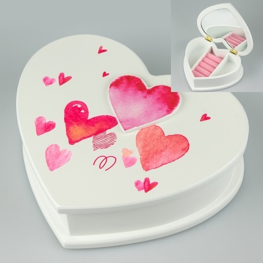 

Шкатулка деревянная Сердечки19х16х6cм 036TP/4-6784-1