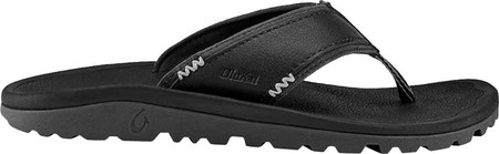 

Мужские вьетнамки, сланцы OluKai Kua'aina Thong Sandal Dark Wood/Black Leather 41