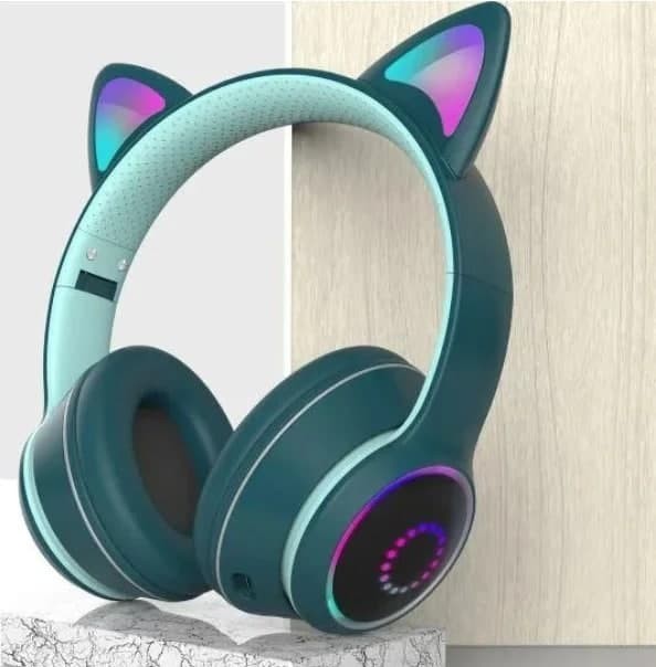 

Наушники беспроводные TUCCI К26 PRO Накладные с кошачьими ушками Bluetooth гарнитура Green