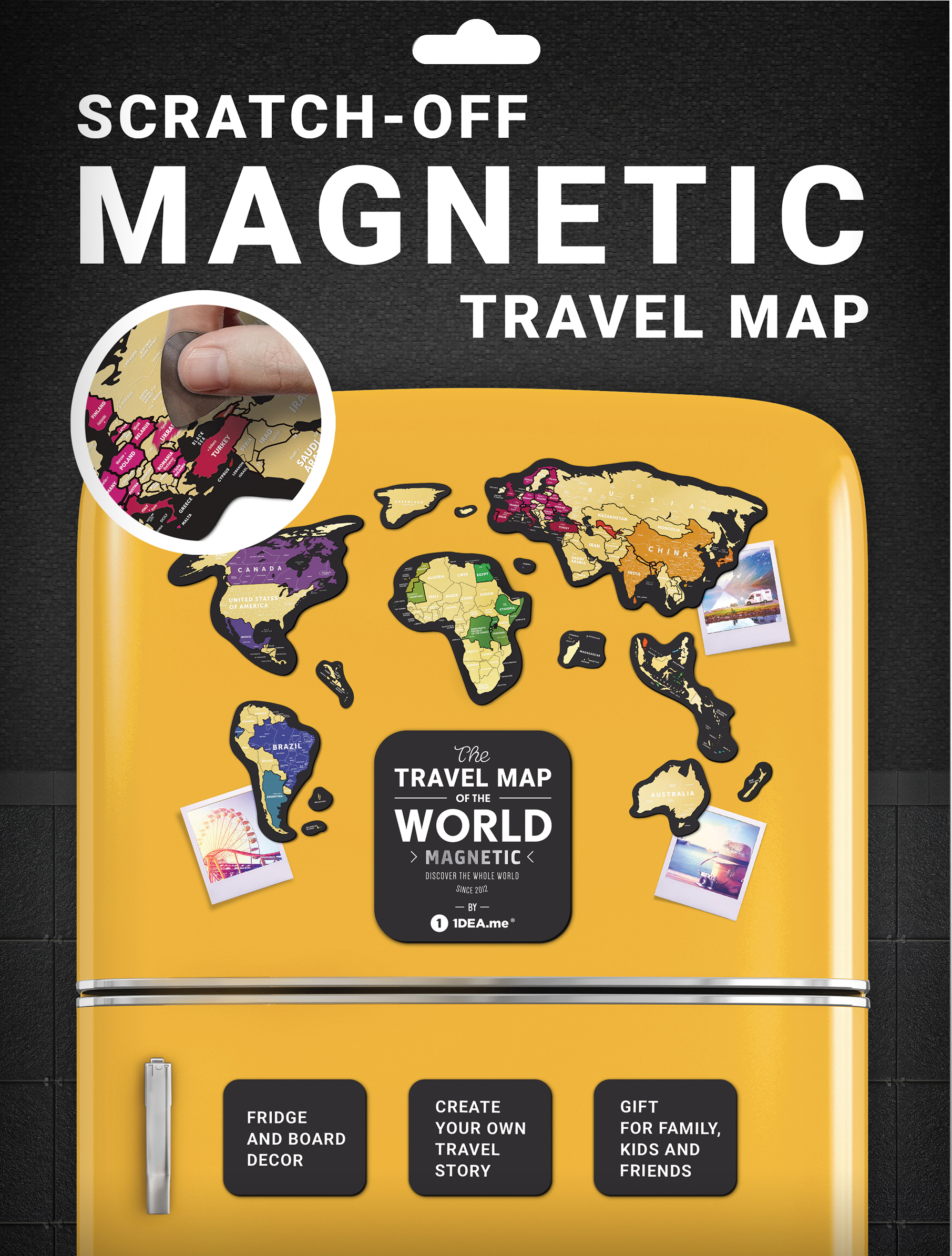 

Магнитная скретч карта мира 1DEA.me Travel Map Magnetic World (MG)