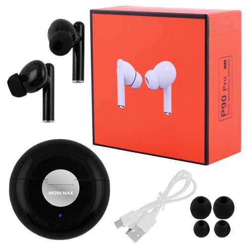 

Беспроводные bluetooth-наушники P90 Pro Moin Max 5.0 с кейсом, black