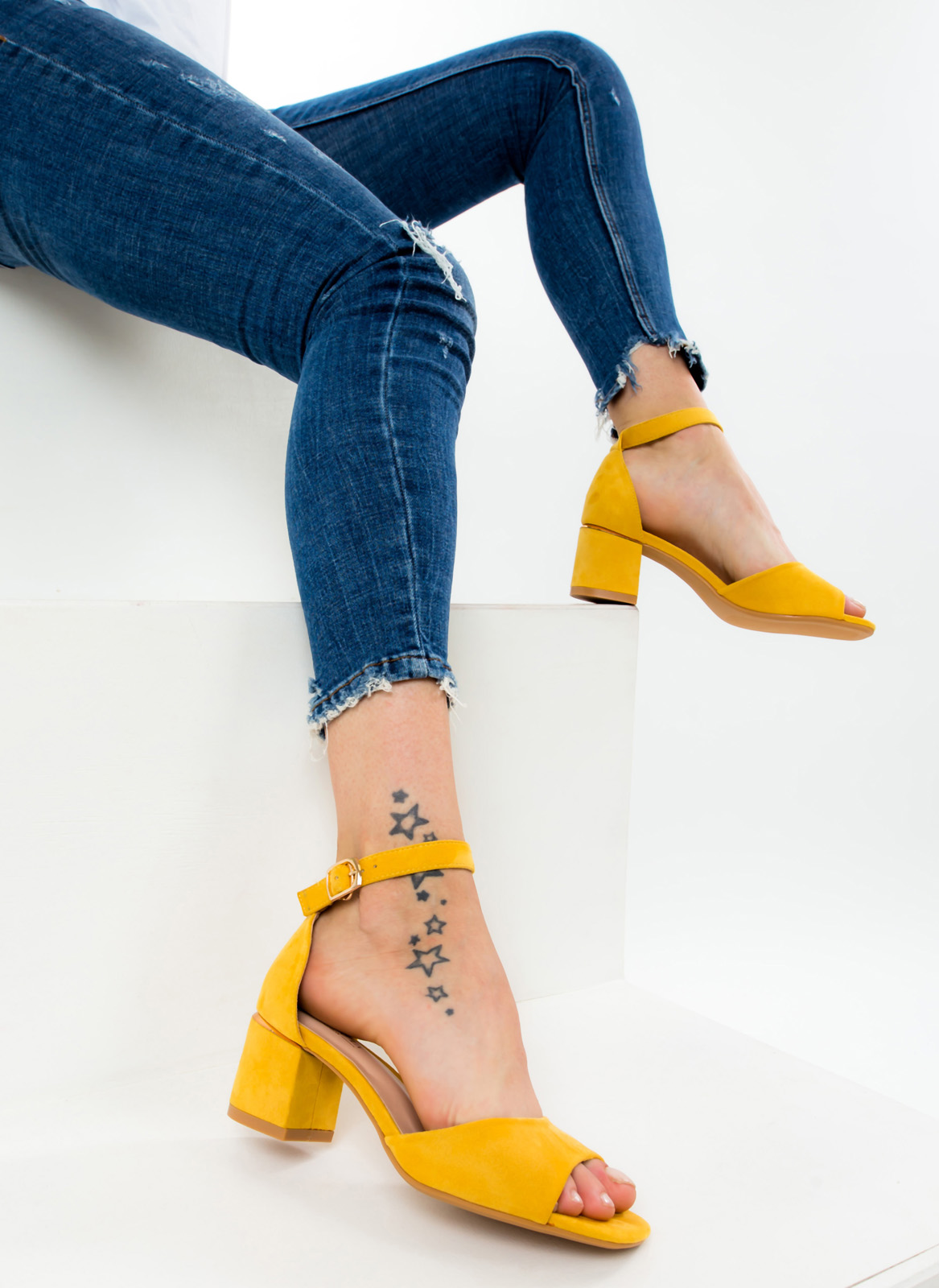 

Босоножки женские Meideli L915-1 yellow желтые 38