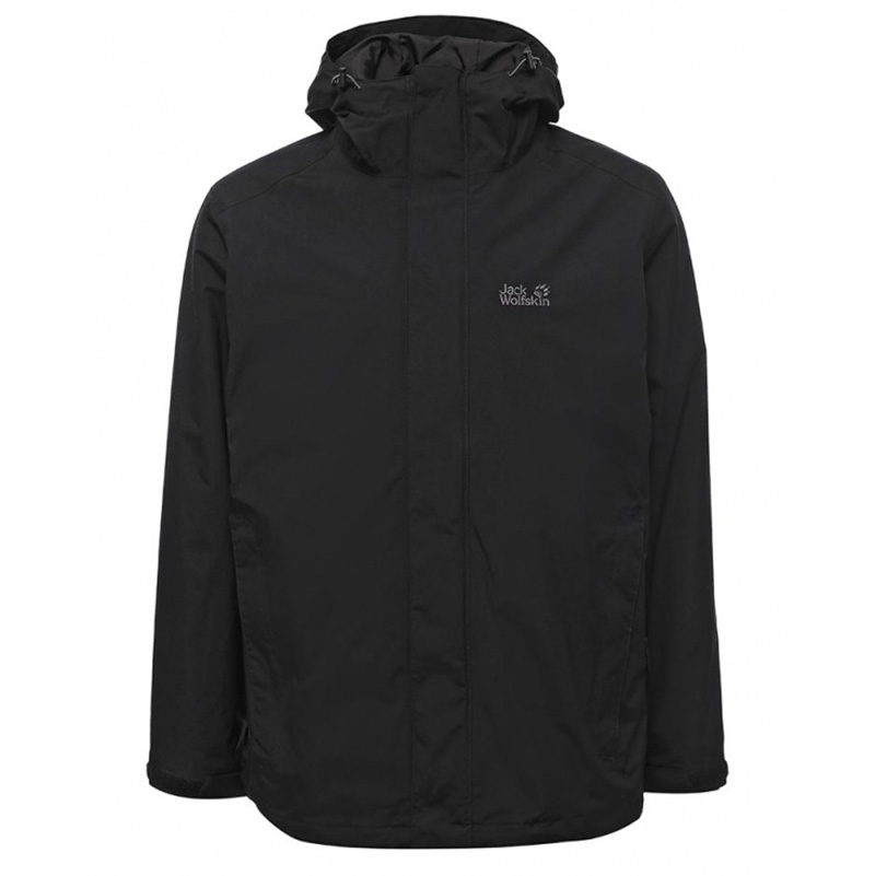 

Куртка 3 в 1 мужская Jack Wolfskin черная 1105743-6000 (L)