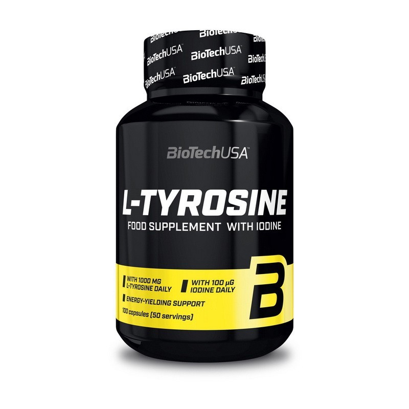 

Аминокислоты Л тирозин Биотеч / BioTech L-Tyrosine 1000 мг 100 caps / капсул
