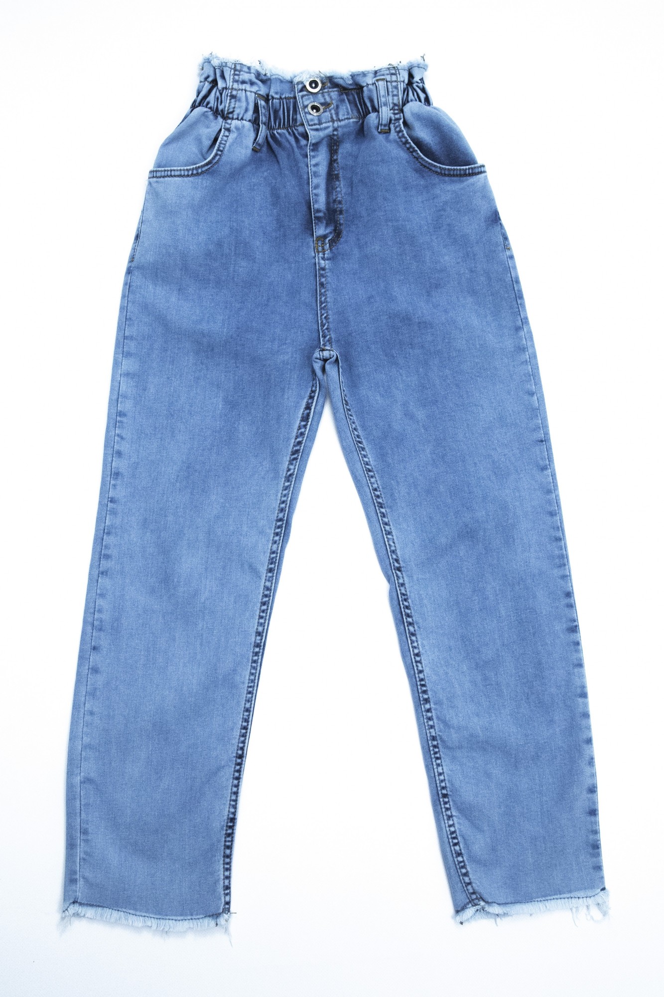

Джинсы на резинке для девочек JEANSclub МОМ голубые 13лет/158см PB 62/545-13