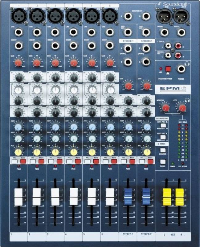 

Пассивный микшерный пульт SOUNDCRAFT EPM6 85224