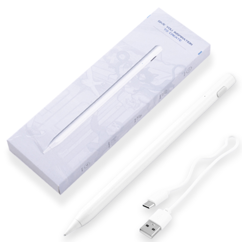 

Стилус с LED индикатором Сapacitive Pen JD10 для iPad, металл, white