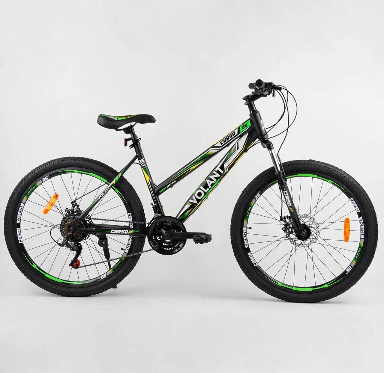 

Велосипед Спортивный CORSO «VOLANT» 26" дюймов 40091 зеленый 03497