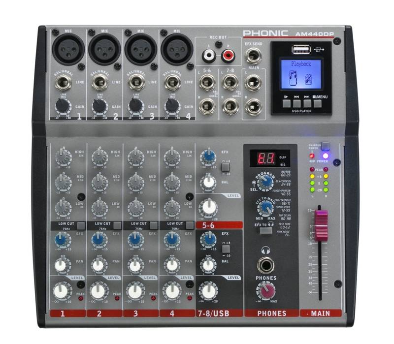 

Пассивный микшерный пульт PHONIC AM 440 DP 51713