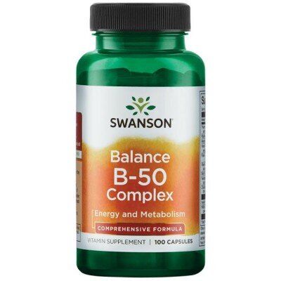 

Комплекс витаминов В-50, Balance Vitamin B-50, Swanson, 100 капсул (SWA-01057)