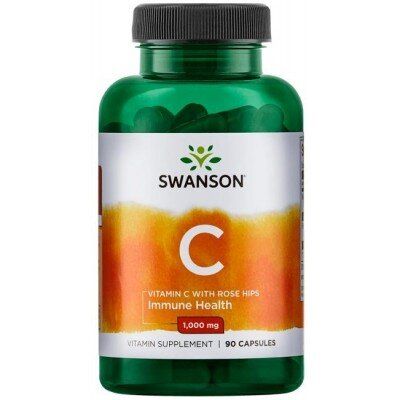 

Витамин С с шиповником, Vitamin C, Swanson, 1000 мг, 90 капсул (SWA-11054)