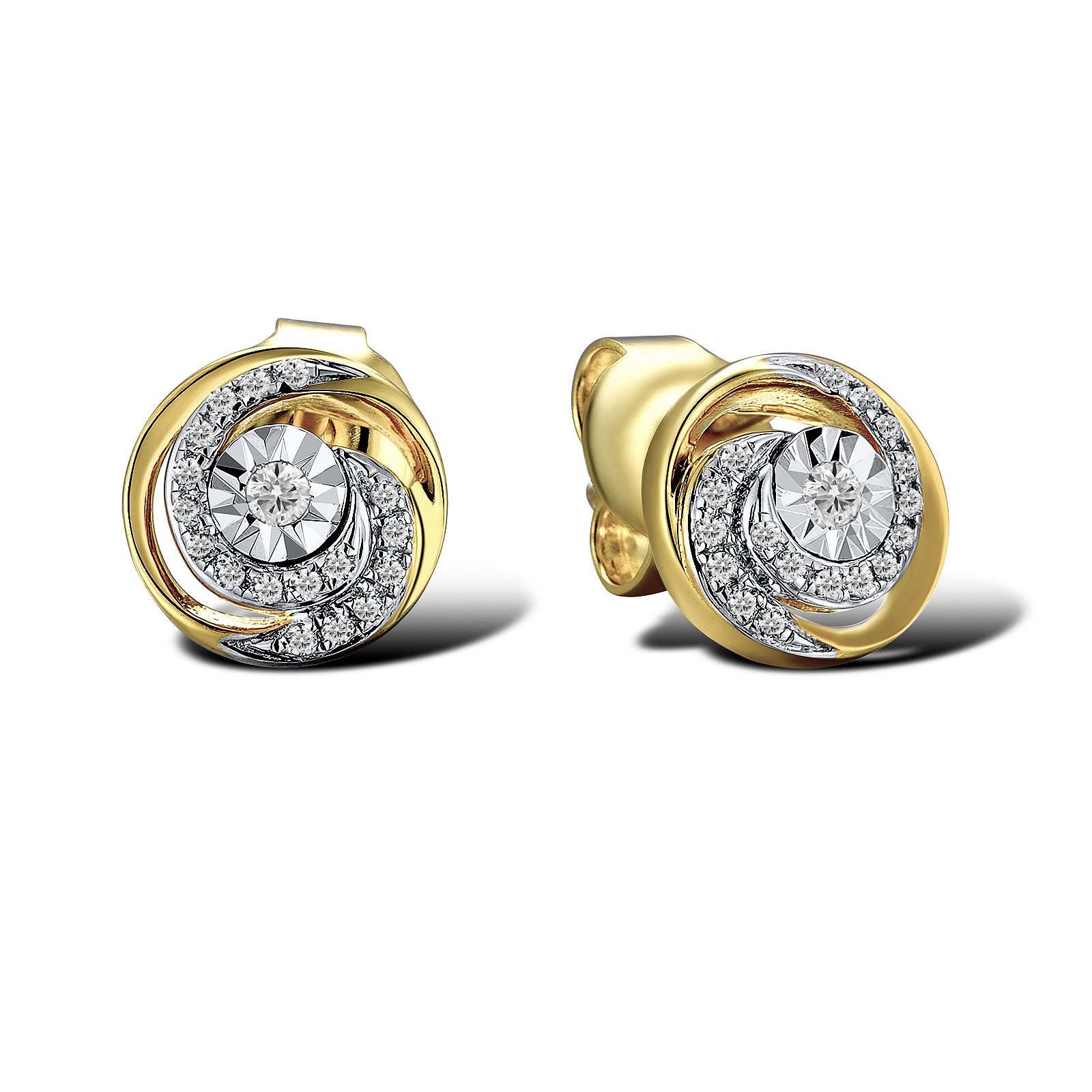 

Серьги из желтого золота с бриллиантами 1549609