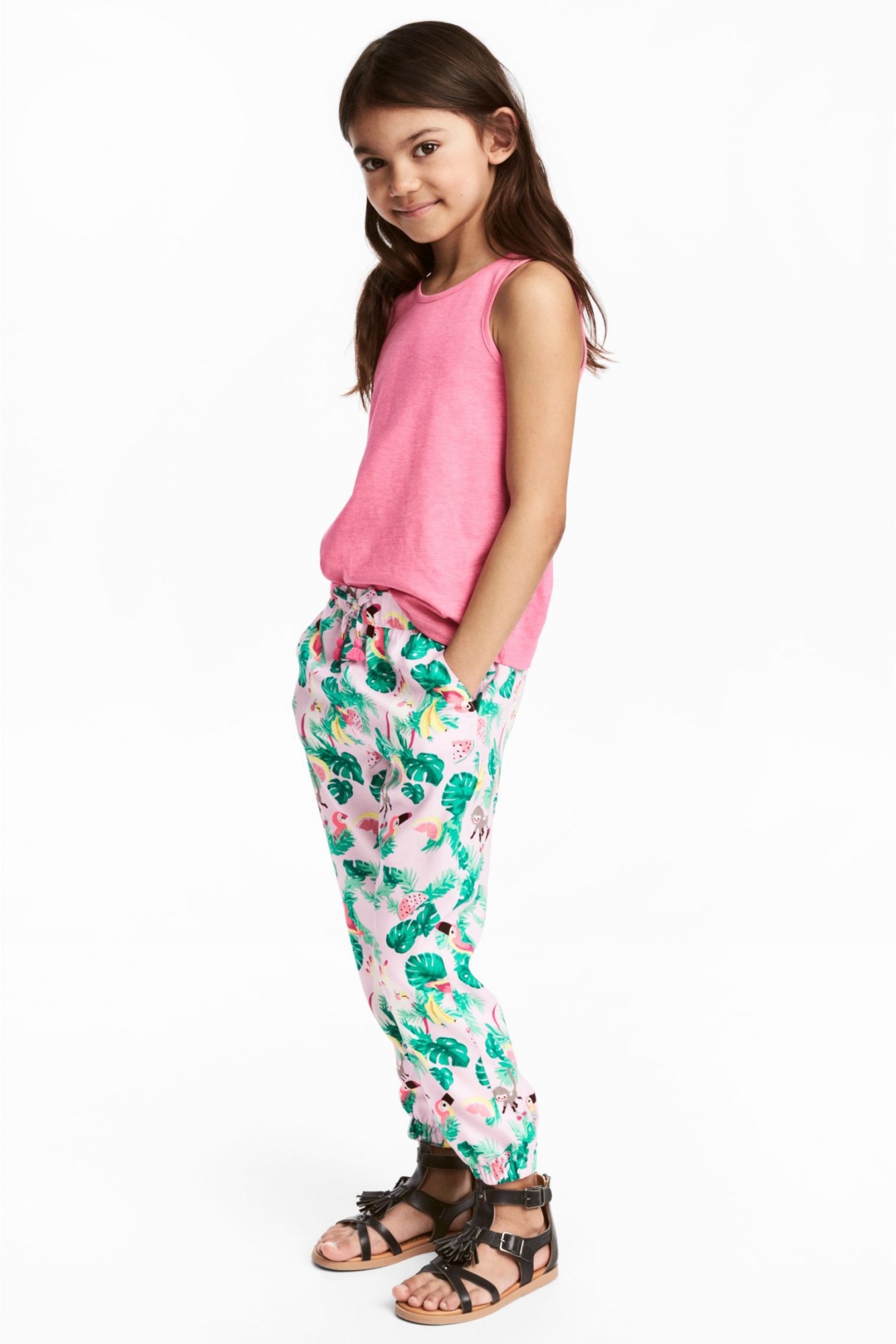 

Штаны H&M HOM92076 7-8лет (122см.) розовый с зеленым
