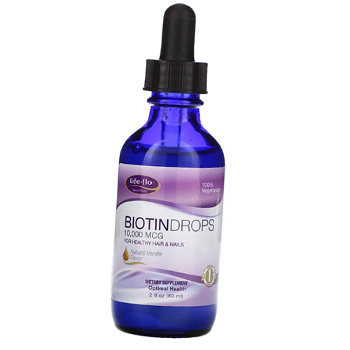 

Биотин в каплях, Biotin Drops 10000, Life-Flo 60мл Ваниль (36500002)