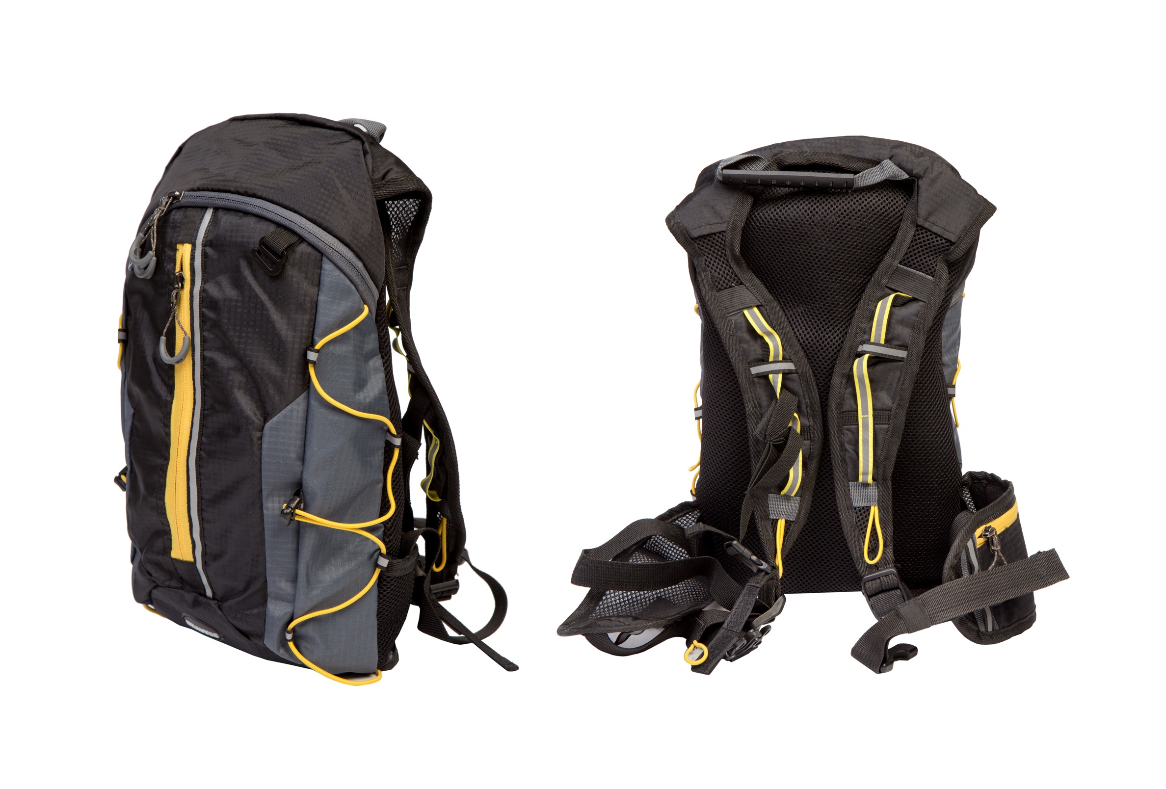 

Рюкзак QIJIAN BAGS B-300 44х26х9cm черно-серо-желтый BKP-001