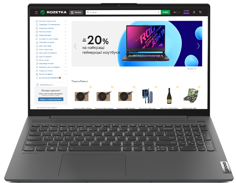 

Ноутбук Lenovo IdeaPad 5 15ITL05 (82FG00K3RA) Graphite Grey