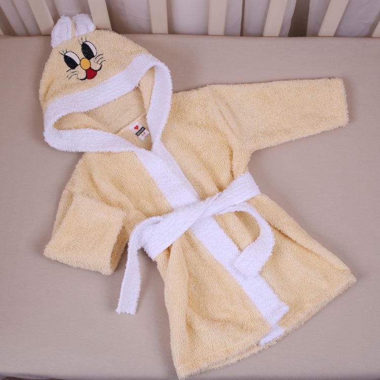 

Халат "Мишеня" Жовтий Махра 2 ст. 27688217 Bebe Туреччина Зріст 68-80