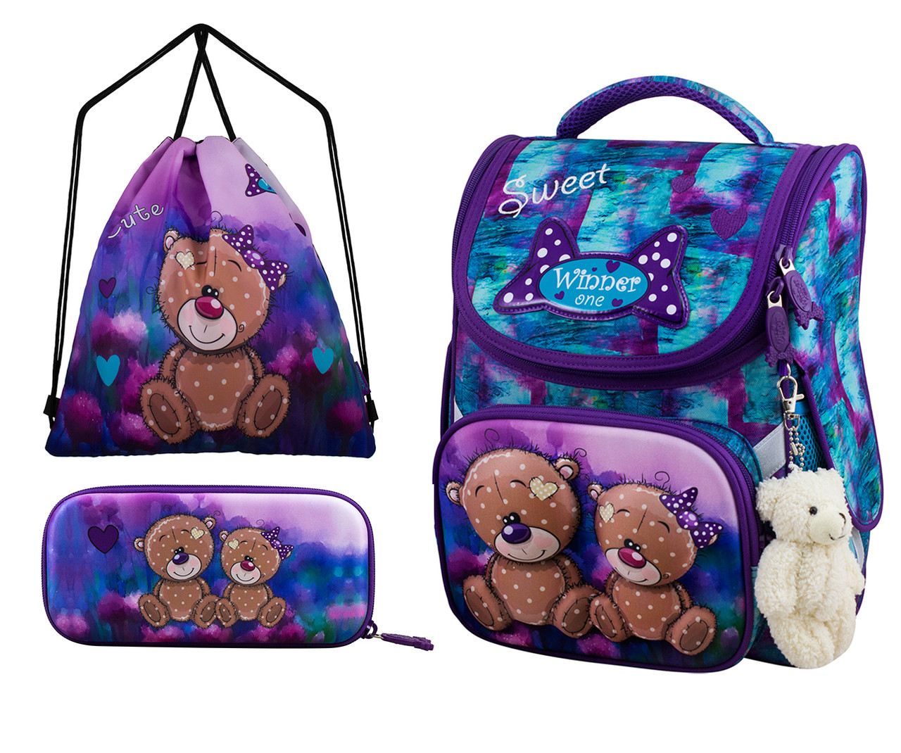 

Ранец школьный для девочек Winner One 2044 Full Set