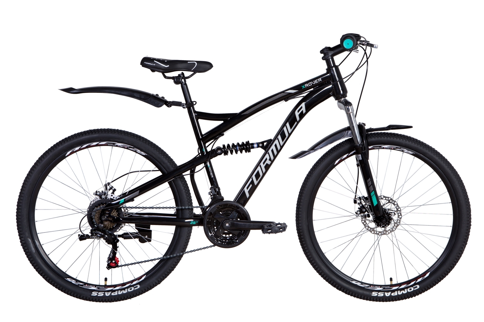 

Велосипед 26" Formula X-ROVER 2021 (черно-бирюзовый ) Formula OPS-FR-26-481