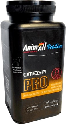 

Витаминная добавка AnimAll VetLine Omega PRO для крупных пород собак 2 г х 250 т. (4820150205454)
