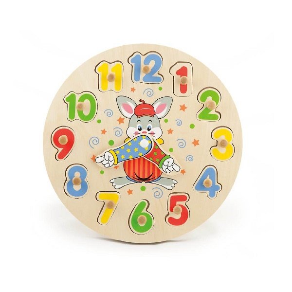 

Развивающая игрушка-пазл Viga Toys "Часы" (56171)