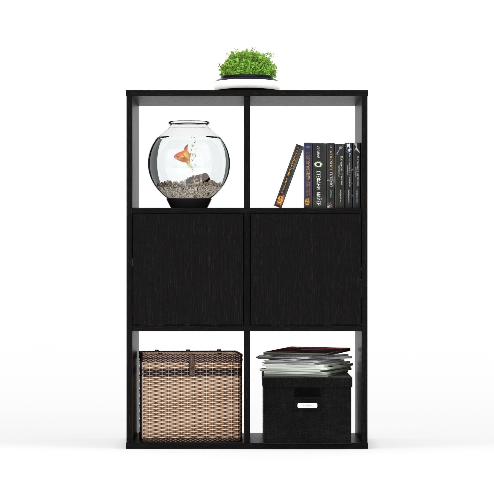 

Этажерка Куб, с дверцами, венге