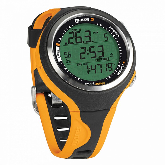 

Компьютер подводный Mares Smart Apnea черно-оранжевый 424153BKOR