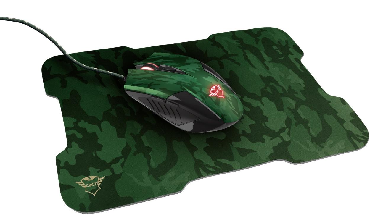 

Ігрова провідна миша з килимком Trust GXT 781 USB Rixa Camo + килимок Gaming (23611)