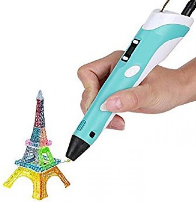 

Ручка 3DPEN-2 c LCD дисплеем и эко пластиком для 3Д рисования Голубая V-Toy