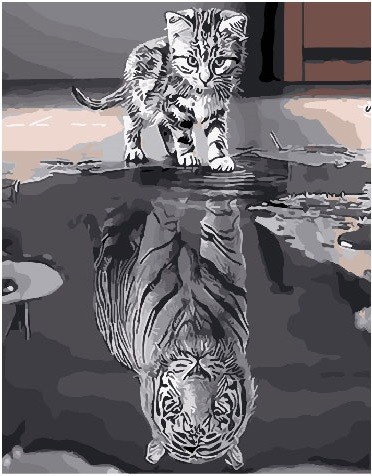 

Картина по номерам "Отражение силы" 50*40 BrushMe