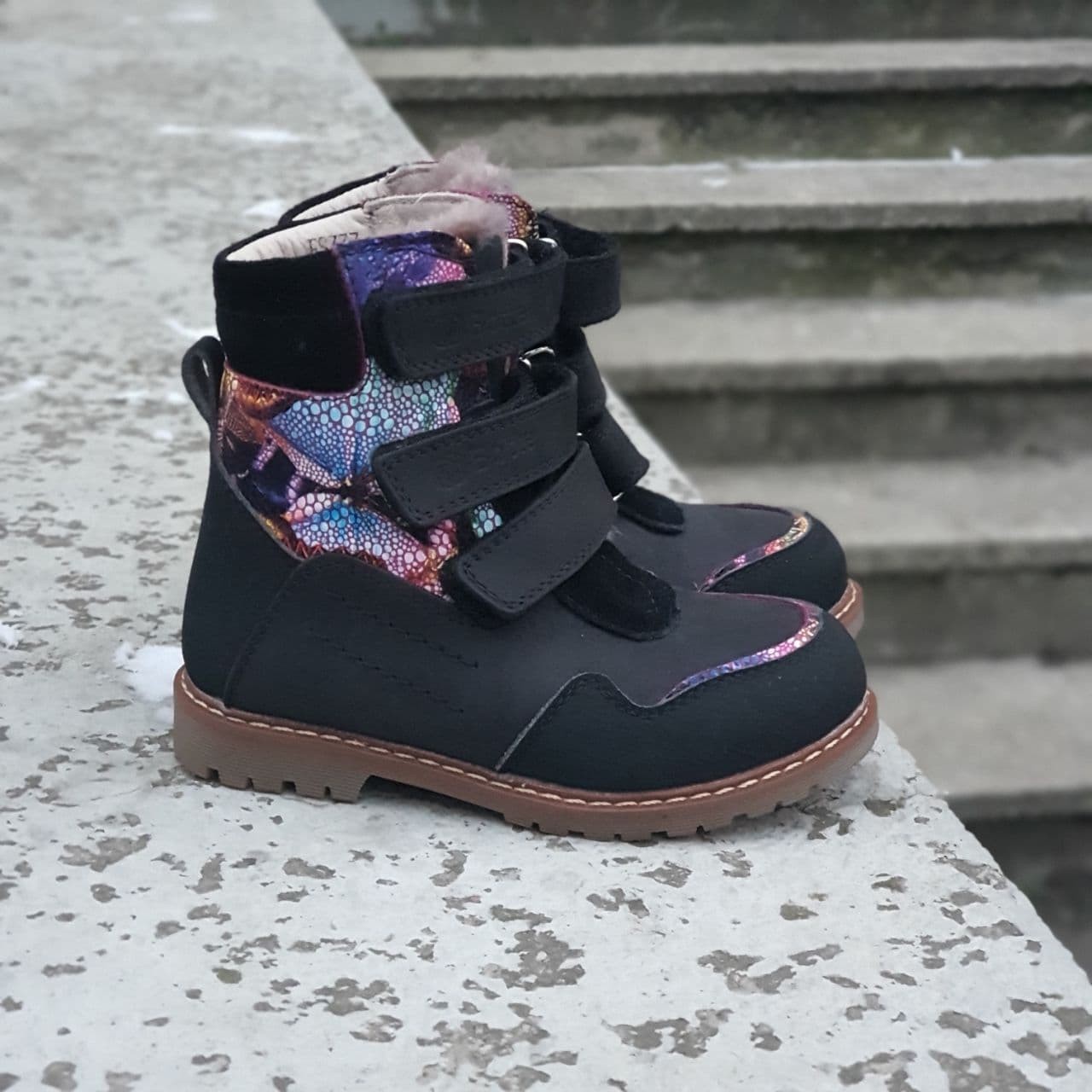 

Ортопедические ботинки Orthobotte 337 26 17.4 см черные с бабочками