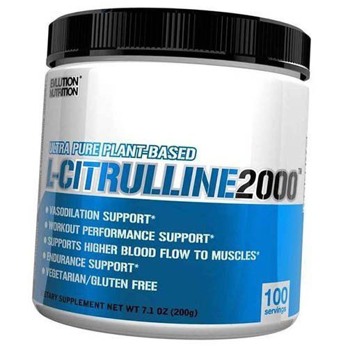 

L-Citrulline 2000 Evlution Nutrition 200г Без вкуса (27385007)