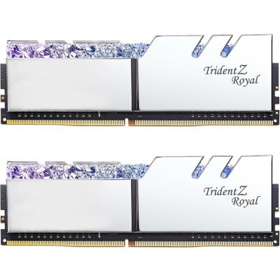 

Модуль памяти для компьютера DDR4 16GB (2x8GB) 3200 MHz Trident Z Royal RGB Silver G.Skill (F4-3200C16D-16GTRS)