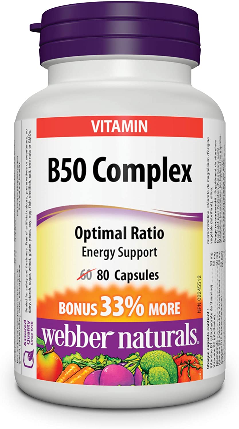 

Витамины Webber Naturals B50 Complex 80 капсул (4384303460)