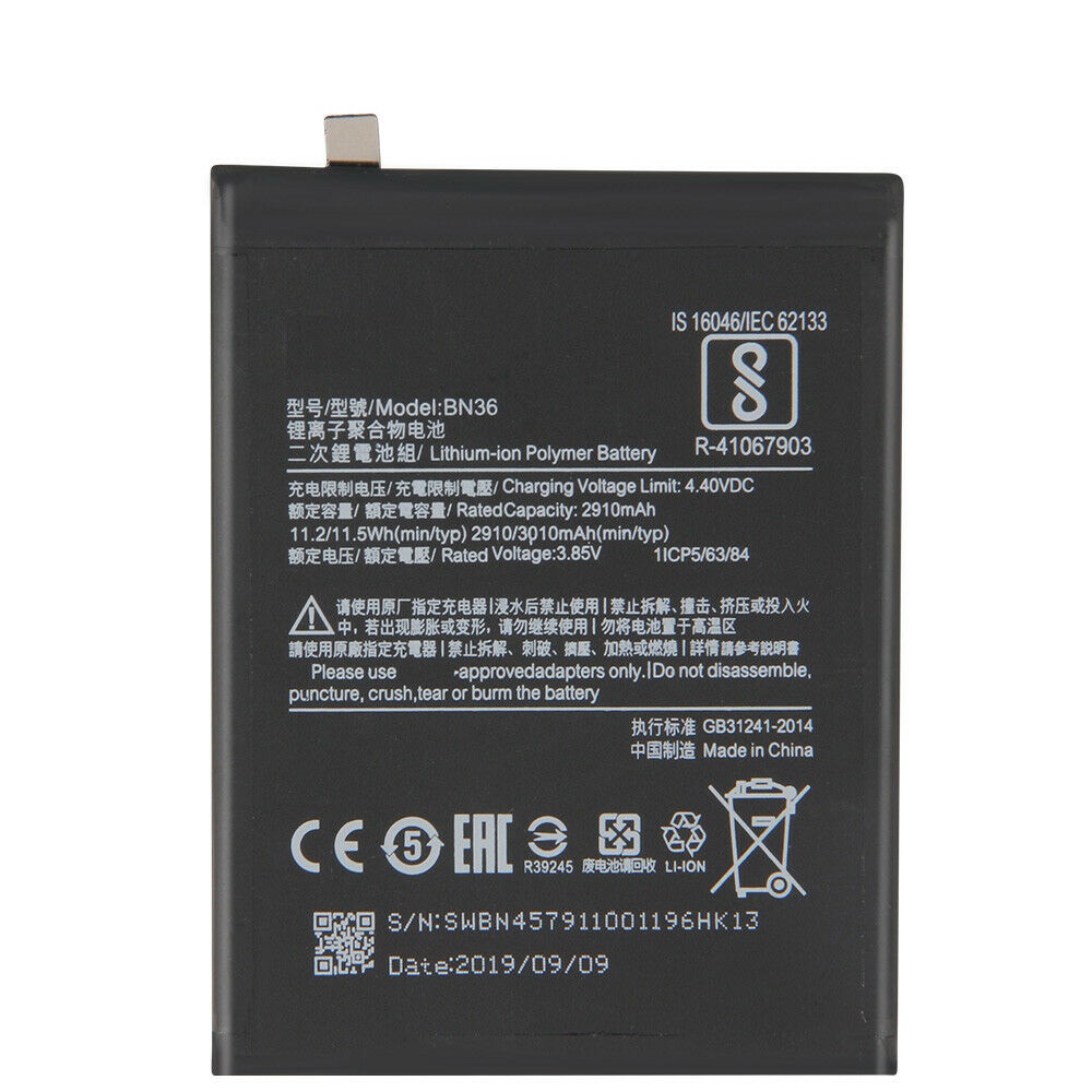 

Аккумулятор Xiaomi BN36 DEJI 3010mAh 4.4V Xiaomi Mi 6X