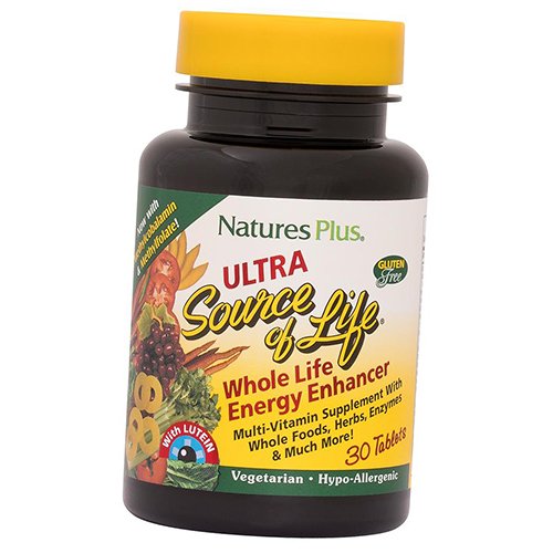 

Комплекс Витаминов, Ultra Source of Life, Nature's Plus 30таб (36375099)