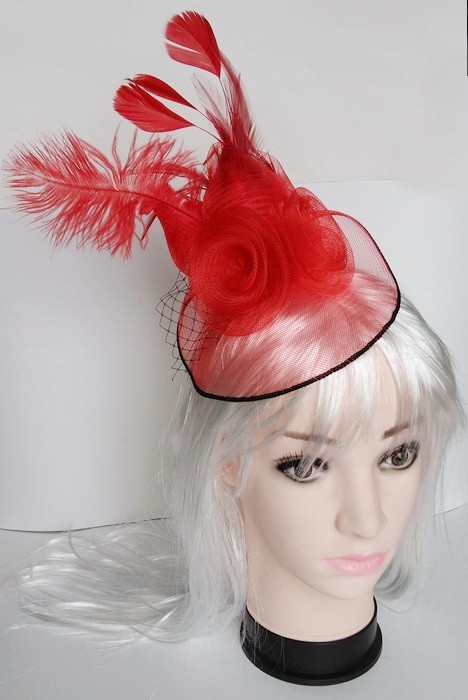 

Вуалетка Эффект красная